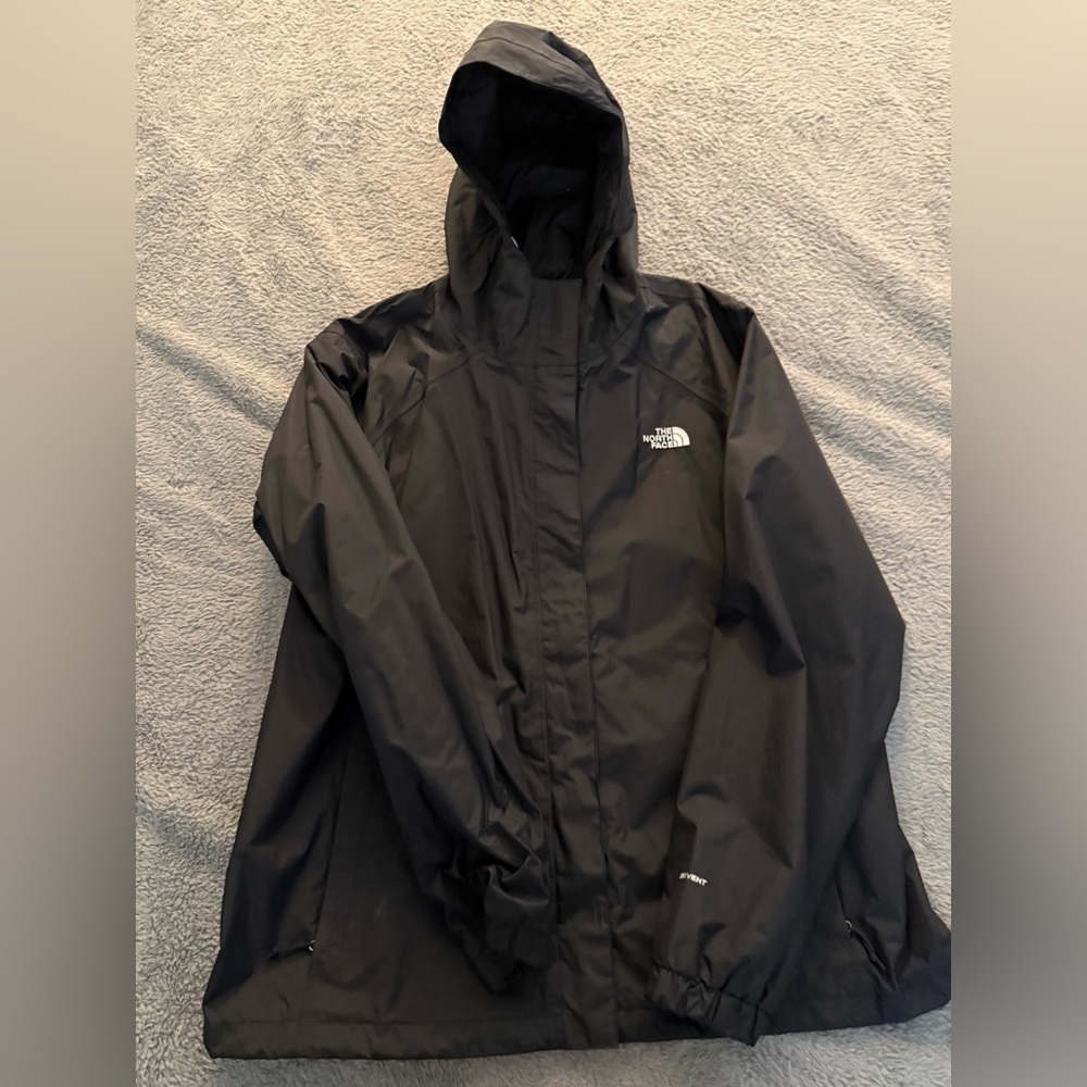 Women's North Face Black rain coat